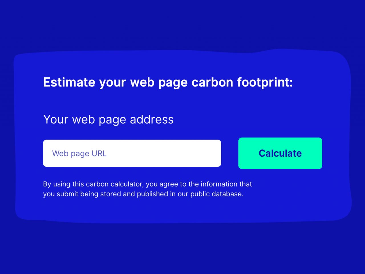 Website carbon calculator